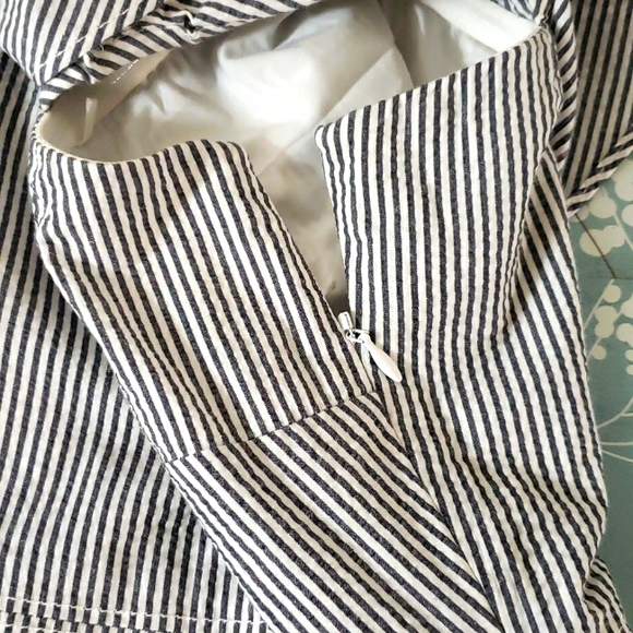 BR Seersucker One Shoulder Dress - Picture 9 of 15